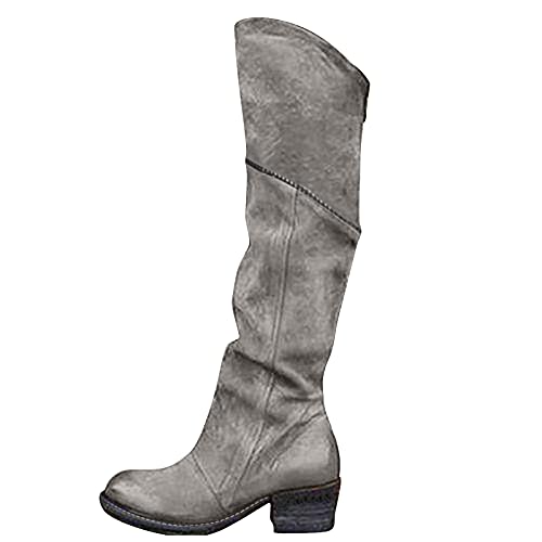 Optusly Damen Overknees Langschaft Stiefel Beiläufig Winter Overknee...