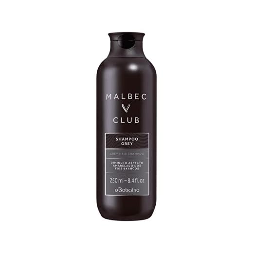 O BOTICARIO SHAMPOOO MALBEC CLUB GREY CABELOS GRISALHOS 250ml