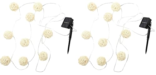 Guirlande lumineuse solaire rotin pour éclairer un jardin sans prise de courant