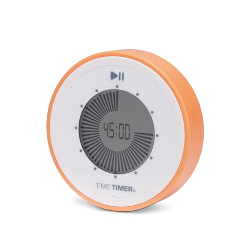 TIME TIMER Twist 90 Minute Digital Countdown Clock for Learning in the Classroom for Kids, Home School Learning Tool, Desk Clock for Teachers, Practice and Kitchen Timer (Dreamsicle Orange)