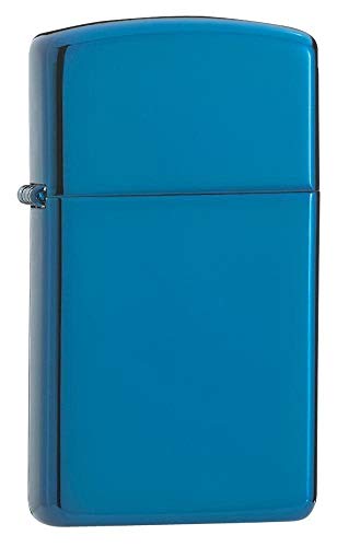 Zippo Slim encendedor de bolsillo azul miniatura 1