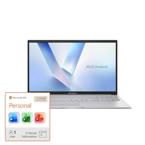 Image of ASUS Vivobook 17 Laptop - 17.3 inch FHD, Intel Core 7 150U, 16GB RAM, 1TB SSD, Windows 11 + Microsoft 365 Personal 12-Month Subscription Bundle