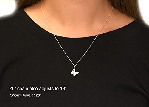 EFYTAL Condolence Gifts, 925 Sterling Silver Butterfly Necklace for Bereavement, Memorial Gifts, Loss of Father Gift, Loss of Husband Sympathy Gift3