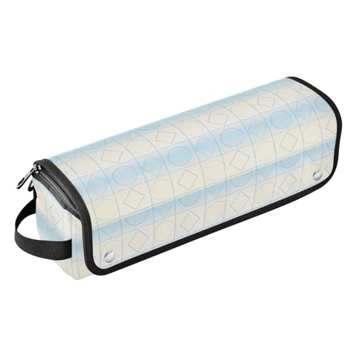 Bolsa de viaje para herramientas de cabello con tapete resistente al calor y cierre, organizador para planchas, rizadores y secadores, azul suave