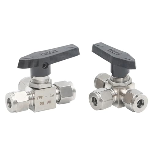 Válvula de bola para regular propano con unión de compresión de acero inoxidable de 10mm 3