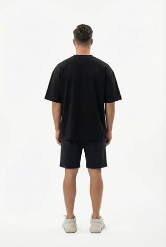 Image of Kvetoo Men Cotton T Shirt and Shorts Set Co Ord Set for Men Summer Casual Lounge Wear Gym Workout T Shirt Shorts Combo Half Sleeve Comfortable Cotton Outfit