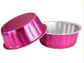 KEISEN 4 2/5" 235ml 8oz 100/PK Disposable Aluminum Foil Cups for Muffin Cupcake Baking Bake Utility Ramekin Cup (PEACH RED)