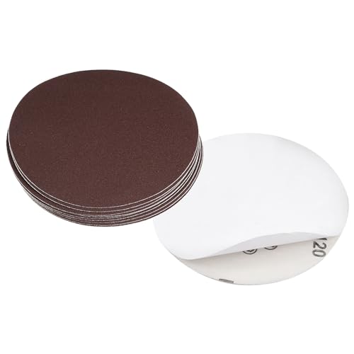 CoCud PSA Sanding Discs, 6 Inch Dia 120 Grits, Self Adhesive Sticky-Back Sandpaper - (Applications: for Woodworking Metal Finishing), 10-Pieces