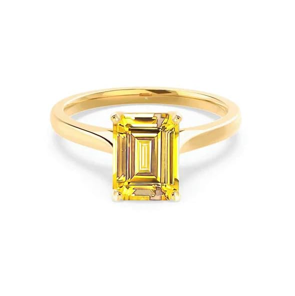Anello In Ottone Con Zaffiro Giallo Naturale Pukhraj Da 10,25 Ratti (9 Carati) | Certificato AAA++ | Uomo E Donna - 5