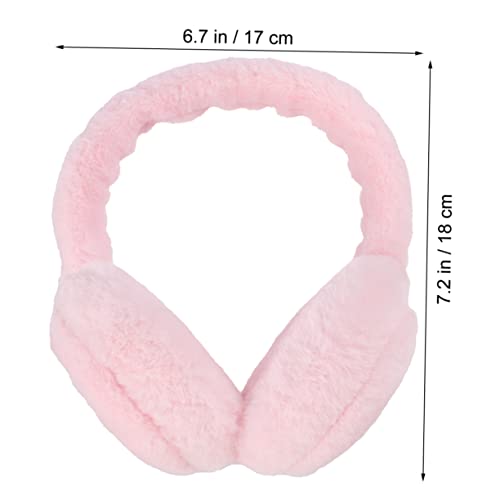 Orejeras de felpa para paseos al aire libre en invierno accesorio rosa 2