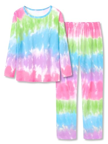 Image of Beezizac Girls Pajamas Cute Print Short /Long Sleeve Pants Set Size 6-18