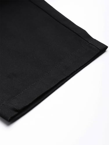 Image of Thomas Scott Men's Smart Plus Size Regular Fit Solid 100% Cotton Chinos Trouser with 4 Pockets | Woven Casual Pants