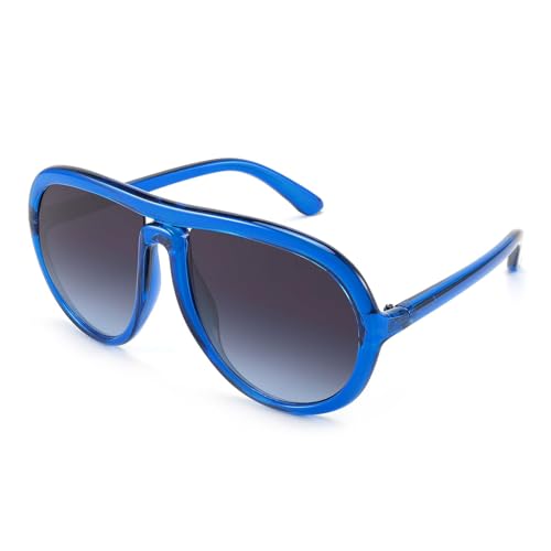 Karsaer Gafas De Sol Redondas Retro Para Mujeres Y Hombres De Moda 2023 Gafas De Sol De Doble Puente Vintage, Azul Y Gris Karsaer Gafas De Sol Redondas Retro Para Mujeres Y Hombres De Moda 2023 Gafas De Sol De Doble Puente Vintage, Azul Y Gris