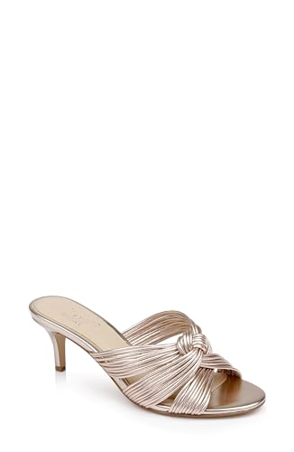 Jewel Badgley Mischka Women's Mia Slide Sandal, Rose Gold, 3 UK