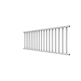 YardSmart 73012424 Select Rail Square Bal Vinyl Railing, 8' x 36', White