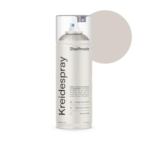 shelfmade Spray de tiza beige – Pintura en aerosol de tiza – mate pintura en aerosol– (marrón hueso – beige)