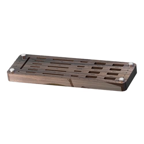 de Almacenamiento de Tarjetas de Madera de Nogal con 25 Ranuras para de Memoria, Soporte de Almacenamiento de Tarjetas de Escritorio, Organizador, Dispositivo USB, TF Tipo C
