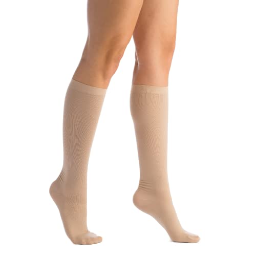 Image of EvoNation Women's Knee High 20-30 mmHg Graduated Compression Socks - Firm Pressure Compression Garment