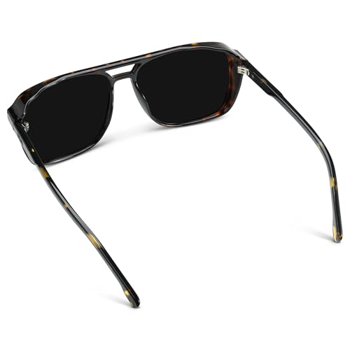 Image of WearMe Pro Harvey Men's Polarized Sunglasses, Modern Square Aviator Style