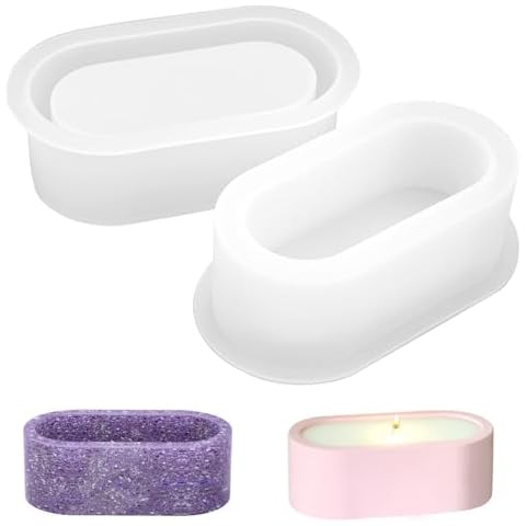 Pack of 2 Oval Silicone Moulds for DIY Cover