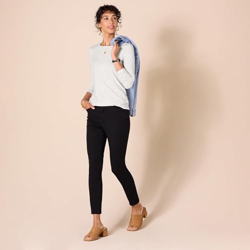 Image of Amazon Essentials Women's Regular-Fit Long-Sleeve Crewneck T-Shirt (Available in Plus Size)