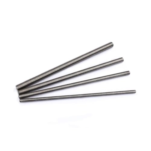 Kangsiyu 4PCS Rod Bar Studs Full Threaded Screws A2 Stainless Bolts M2 M2.5 M3 M4 M5 M6(M2x250)