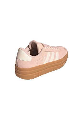 Image of adidas Womens Vl Court Bold Lace Up Sneakers Shoes Casual - Pink