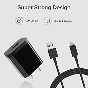Image of Fast Charger USB Adapter 12 Watt 5V /2.4A Mobile Charger Fast Charging, Universal Compatibility with Micro USB Charger Data Cable, Made in India - Black
