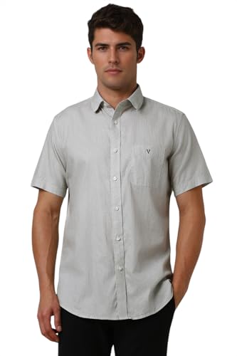 Image of Van Heusen Casual Printed Shirt for Men| Premium Cotton| Half Sleeves| Slim Fit |Breathable Fabric