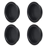 Cantidad y tamaño: cada paquete contiene 4 asas redondas de color negro mate para satisfacer tus necesidades diarias. El diámetro exterior del mango es de 32 mm y la altura es de 8 mm. Abre la ranura después de recibir la mercancía.