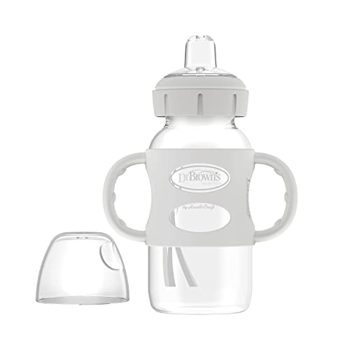 Dr. Brown's Milestones Wide-Neck Sippy Bottle Grey
