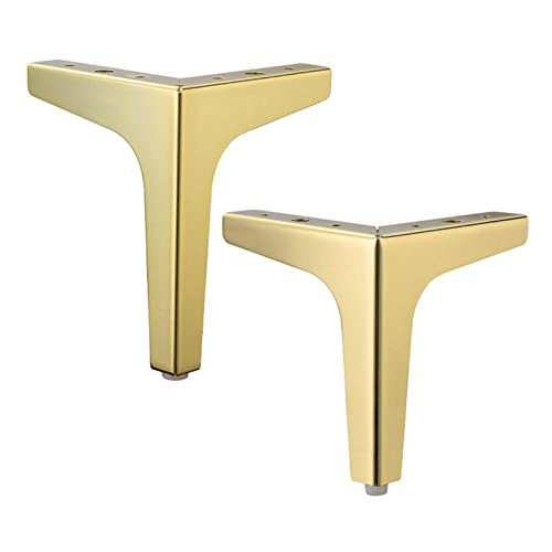 Generic 4 X de Móveis de Metal de Ferro, Pés de Sofá, Mesa de Gabinete de Cadeira, Dourado, 17cm