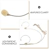 MAJORMENCH Wired Headset Microphone Head Microphone for Teachers Amplified Clarity Head-mounted Design Indoor Presentations Beige Metal Rubber #2