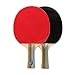Lwieui Ping-Pong Paddel Gummi-Pong-Paddel-Set-Tisch-Tennisschläger-Kit Horizontal- und vertikaler Grifffledermaus optional Shake Hands Grip (Farbe : Red, Size : M)
