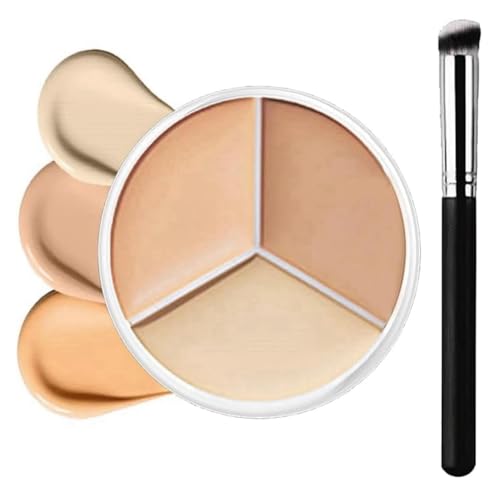 3 Color Makeup Cream Concealer Palette - Long Lasting, Waterproof, Brightening Stick for Face Spots & Marks