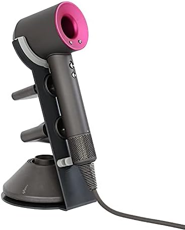 VergilSon Hair Dryer Storage Holder for Dyson,3 in 1 Aluminum Alloy Wall Bracket Stand Supersonic Hair Dryer For household, barbershop and hair salon (Grey)