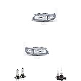 Scheinwerfer rechts Halogen Scheinwerfer Frontscheinwerfer Set H7 für V70 II inkl. OSRAM Lampen mit Lampenträger ohne Stellmotor LWR