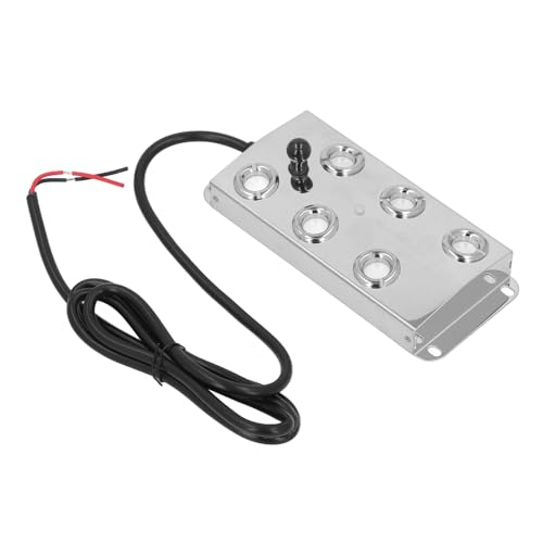 Rengue Generador de Niebla Ultrasónica, Nebulizador de 6 Cabezales de 4,5 L/h con Fuente de Alimentación Impermeable IP67 para Decoración de Invernadero de Jardín y Estanque