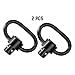 NEATABY Quick Detach Sling Swivel Attachments, Heavy Duty Button-Operated Mount, Two Point and Traditional Sling Swivel, Black (2 Pcs 1.25
