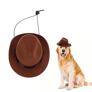   Zerodis-Pet-Hat-Soft-Dog-Costume-Hat-Cute-Cowboy-Dog-Hat-with-Adjustable-Band-Pet-Costume-Top-Hat-Comfort-to-Wear-Dog-Cat-Party-Costume-Decorative-Hat-Pet-Dog-Brown