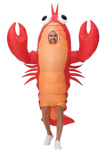 Costume de homard gonflable pour adulte, costume gonflable de homard d'Halloween, costume de homard pour homme et femme, fête costumée amusante (adulte)