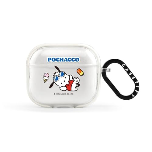 CASETiFY [Sanrio Puppy Pals Co-lab] �C���p�N�g �P�[�X for AirPods (3rd Generation) - Pochacco on the go - �t���X�g