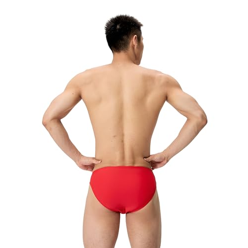 Maillot de bain Endurasoft Speedo rouge résistant chlore élastique homme - 3