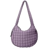 Puffer Tote Bag for Women Large Quilted Tote Bag Quilted Carryall Bag Soft Puffy Crossbody Bag Hobo Handbags Puff Purse