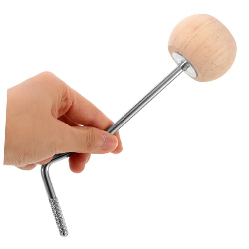 Martillo para pedal de bombo diseño curvo madera y aleación miniatura 3
