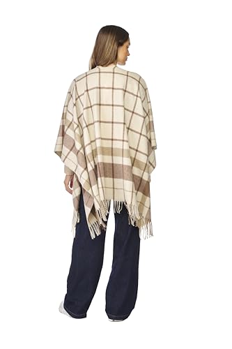 Image of Women's Shawl Wrap Poncho Ruana Cape Cardigan Sweater Open Front for Fall Winter Spring