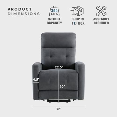 Sillón con masaje ergonómico gris oscuro miniatura 4