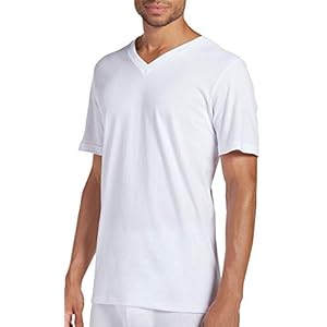 Jockey 3-pk. Classics V-Neck T-Shirts + Bonus Tee,White,Large