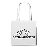 Reifen-Markt Tasche Umhängetasche SOZIALARBEITER - PÄDAGOGE - ARBEITSAMT - SOZIALAMT - JUGENDAMT Einkaufstasche Schulbeutel Turnbeutel in Weiß