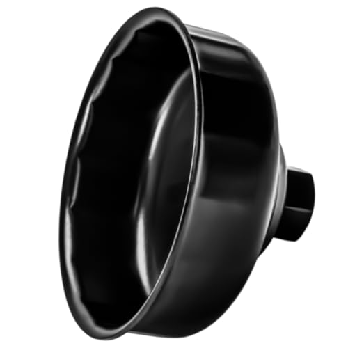 ELECHOI 86.4mm 16Flutes Oil Filter Cap Wrench Removal Tool Socket for BMW Engines/for Volvo with 86mm Filter Housing Caps, Black Heavy-duty Steel